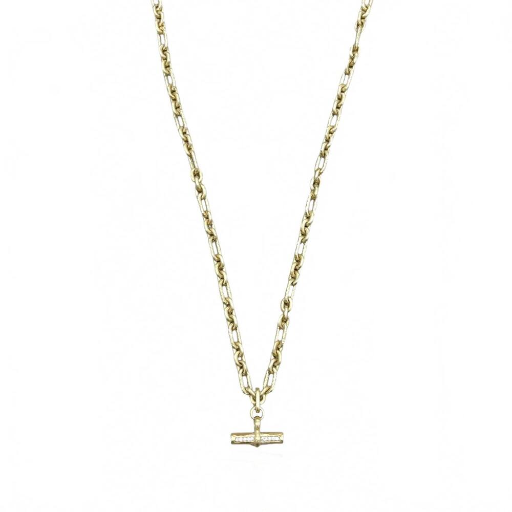 NEW TAT2 DESIGNS women's mini byron toggle necklace in gold